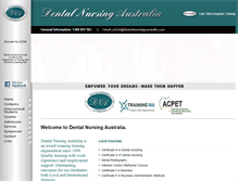 Tablet Screenshot of dentalnursingaustralia.com